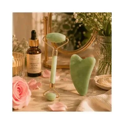 Σετ Roller & Gua Sha από Πράσινο Χαλαζία – Face Massage & Lifting Ritual Σετ Roller & Gua Sha από Πράσινο Χαλαζία – Face Massage & Lifting Ritual